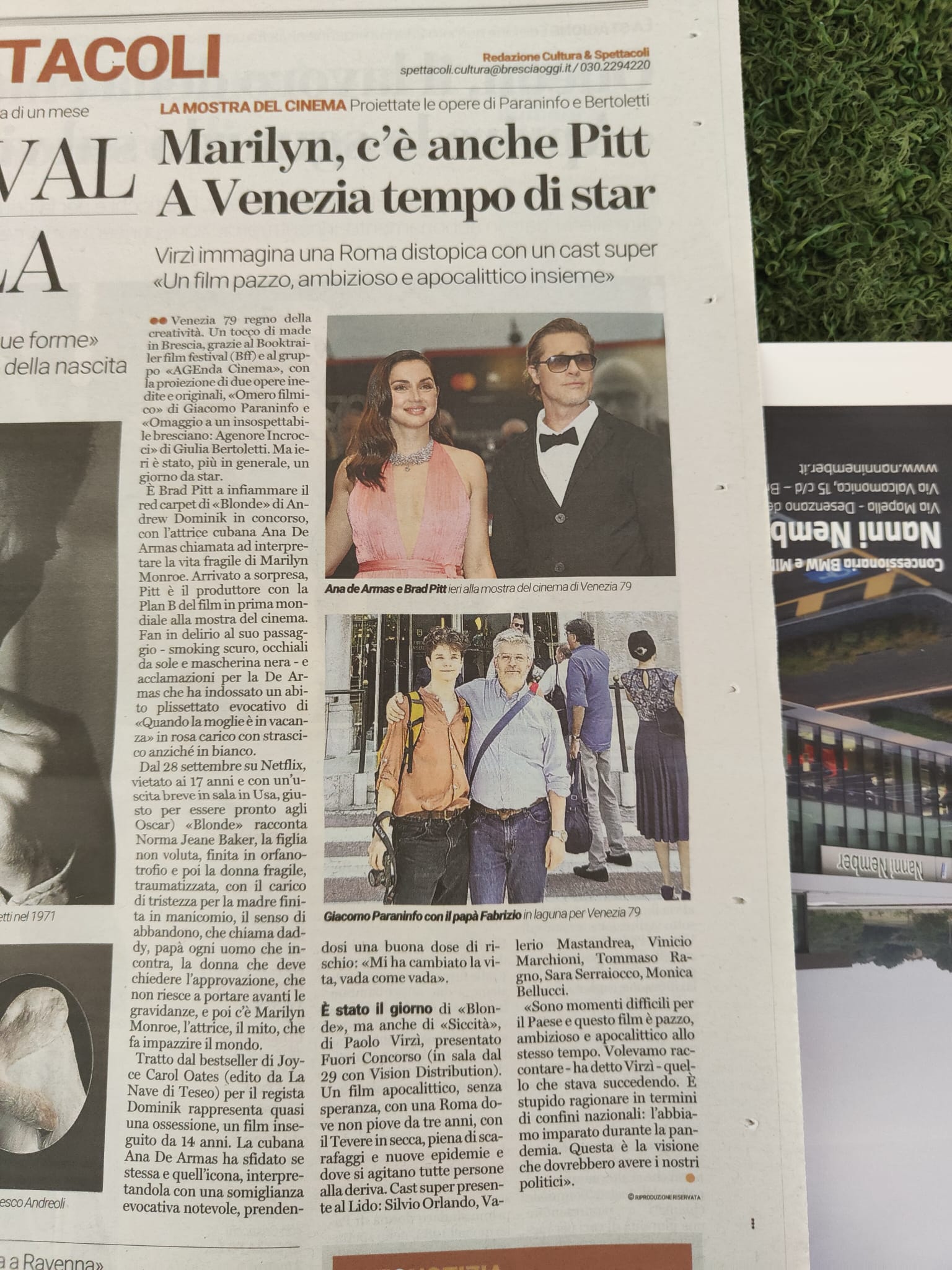Bresciaoggi 9 9 22 solo AGEnda